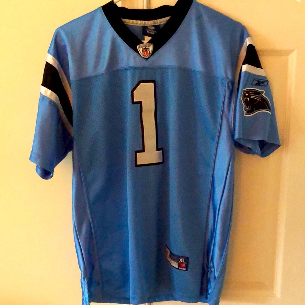 Carolina Panthers Cam Newton jersey. Boys XL